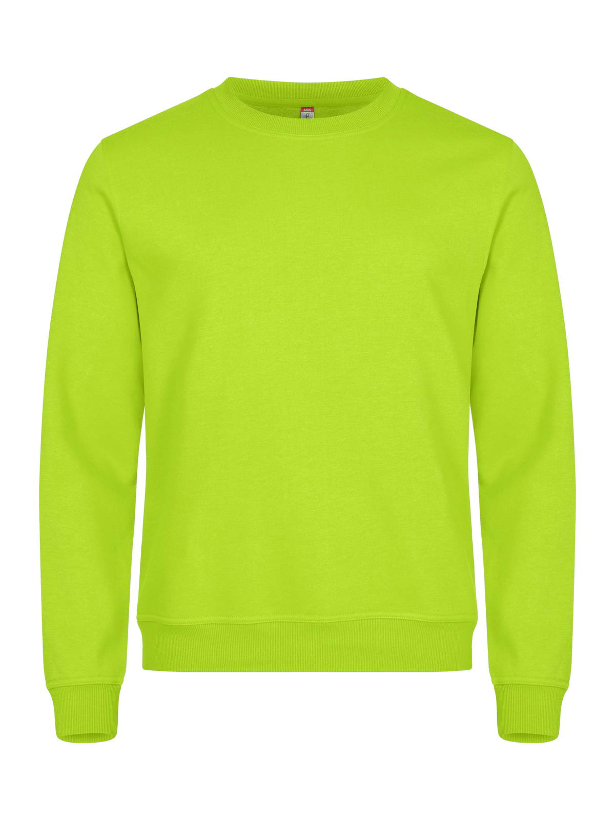 Clique Basic Roundneck – Signalgrønn – forside