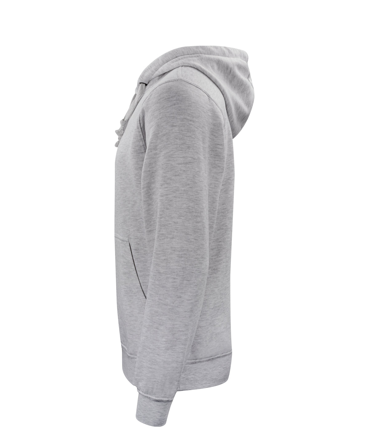 Clique Basic Hoody – Gråmelert – venstre side