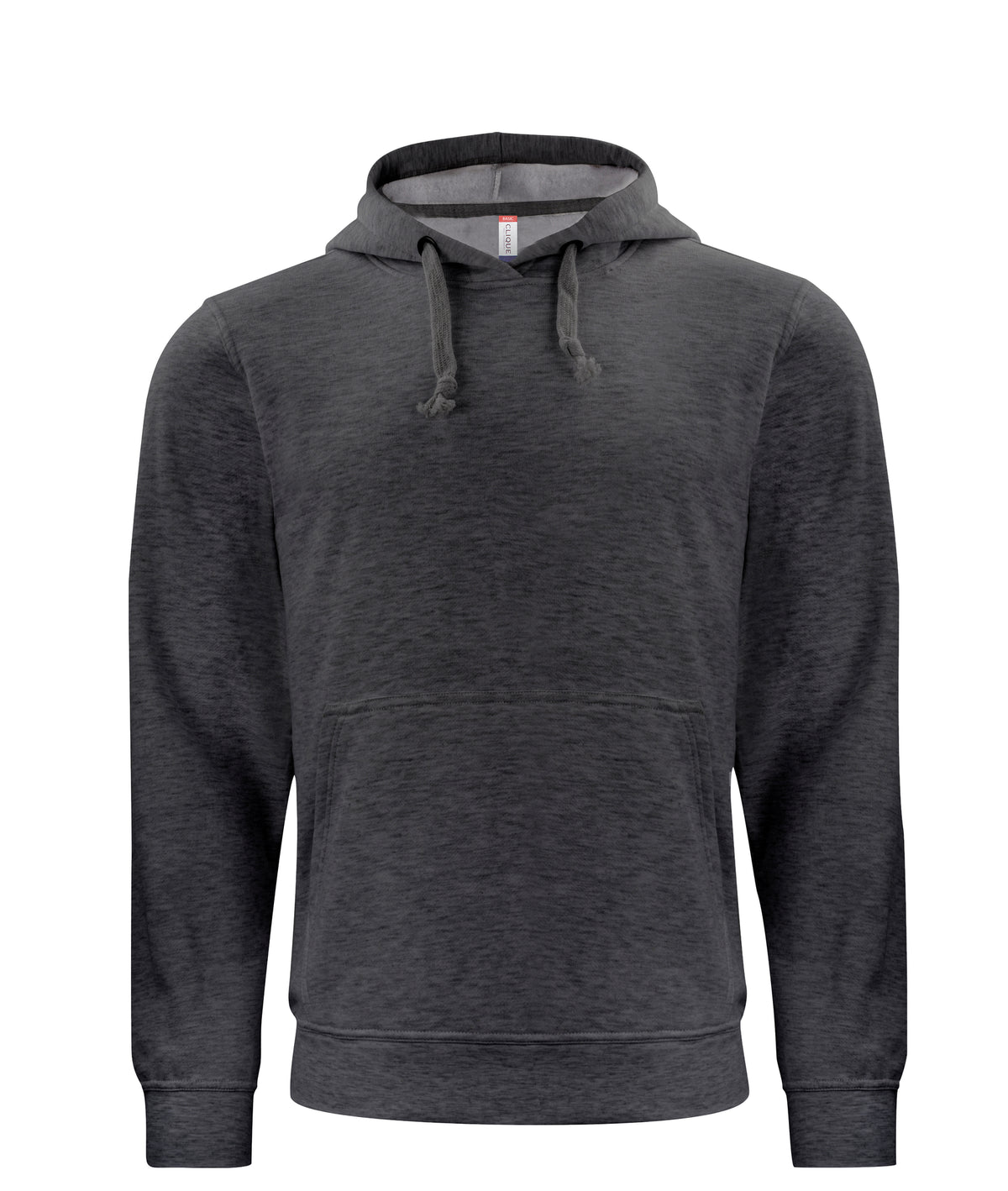 Clique Basic Hoody – Antrasittmelert – forside