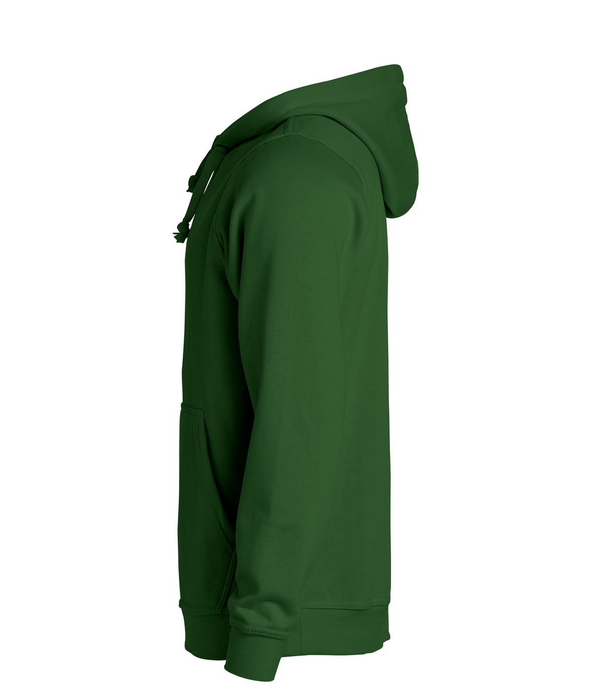 Clique Basic Hoody – Flaskegrønn – venstre side