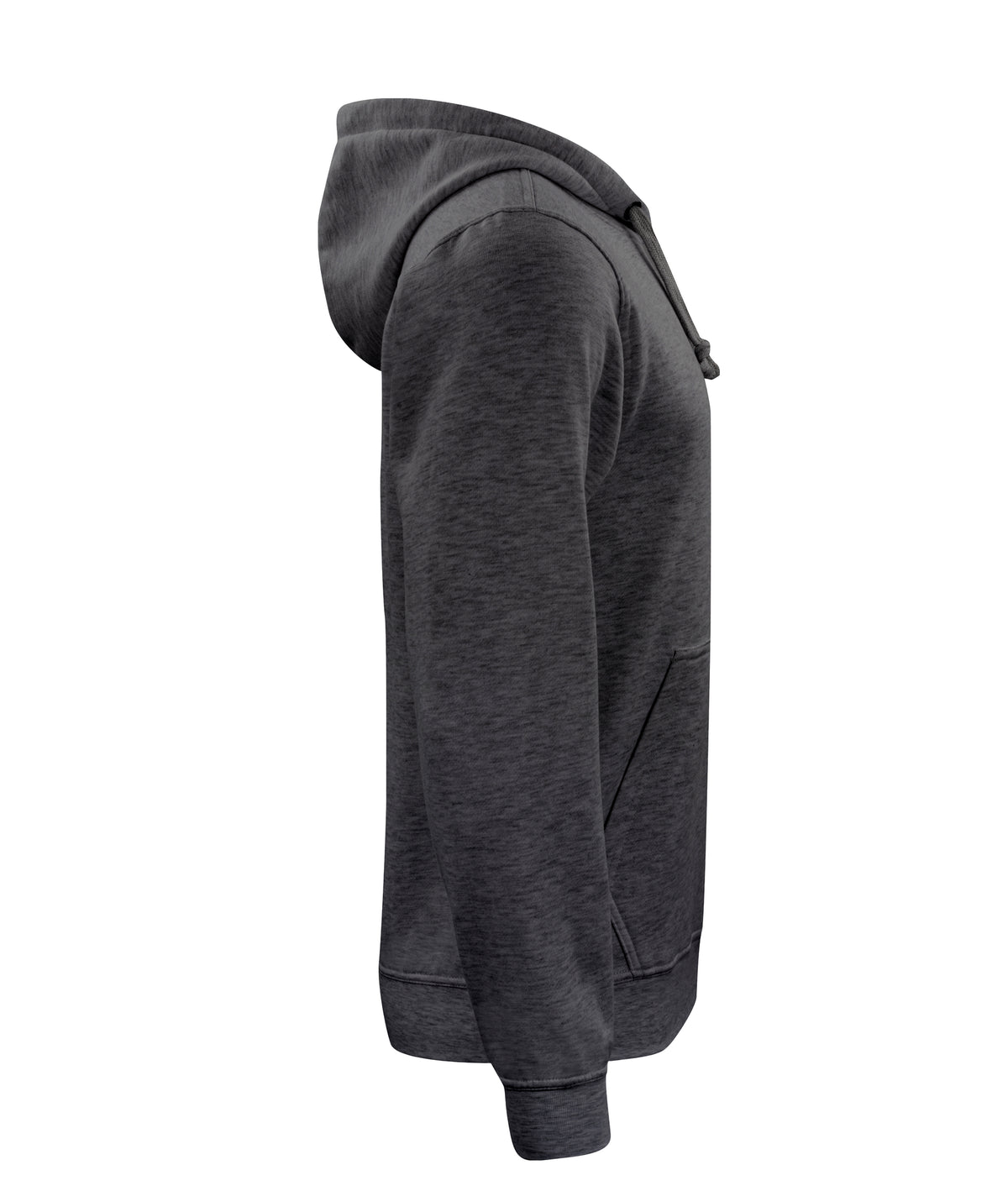Clique Basic Hoody – Antrasittmelert – høyre side