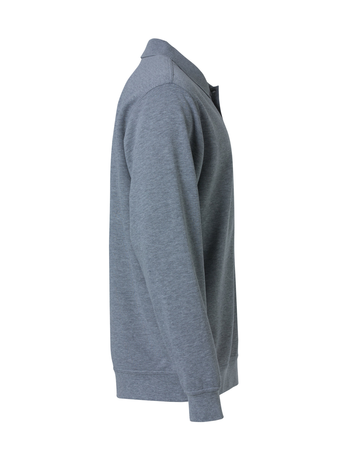 Clique Basic Polo Sweater – Gråmelert – høyre side