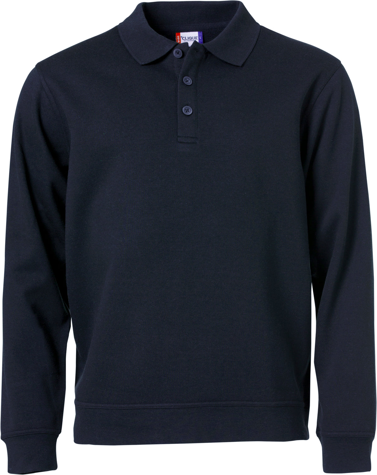 Clique Basic Polo Sweater – Mørk marineblå – forside