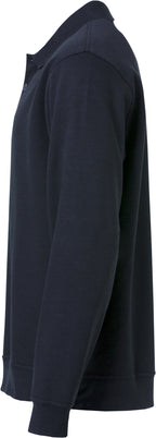Clique Basic Polo Sweater – Mørk marineblå – venstre side