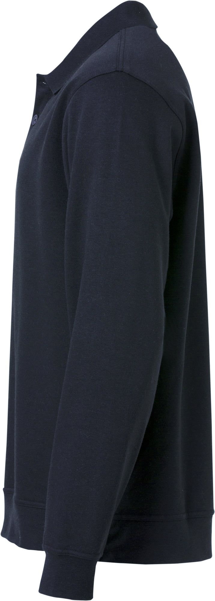 Clique Basic Polo Sweater – Mørk marineblå – venstre side