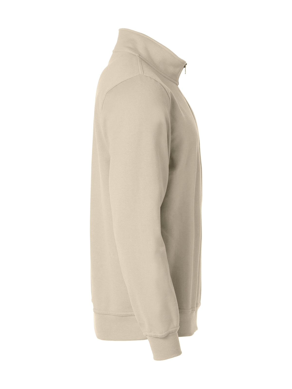 Clique Basic Half Zip – Lys khaki – høyre side