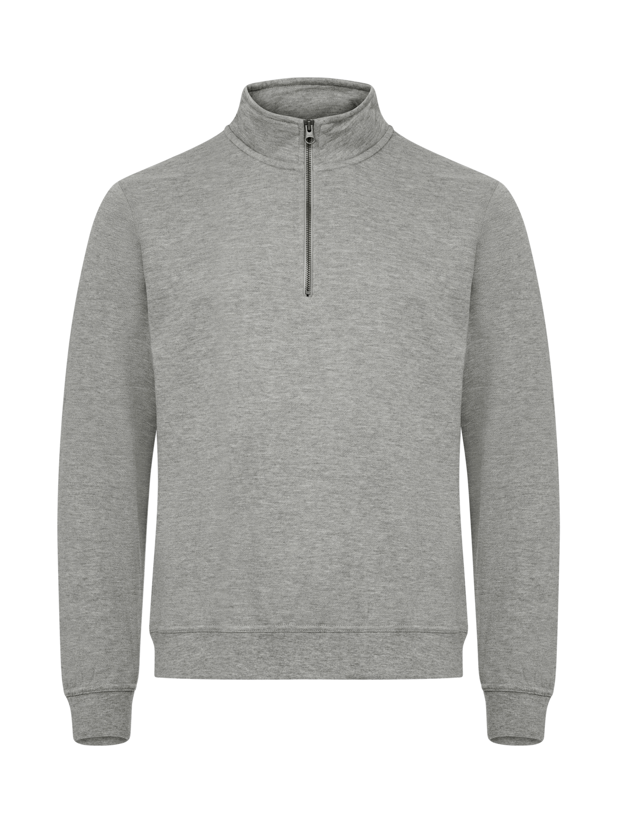 Clique Basic Half Zip – Gråmelert – forside