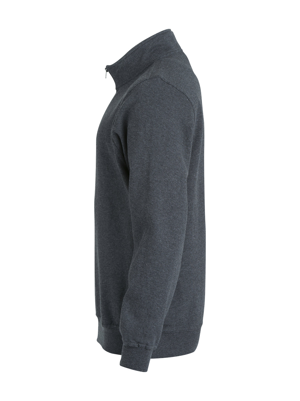 Clique Basic Half Zip – Antrasittmelert – venstre side