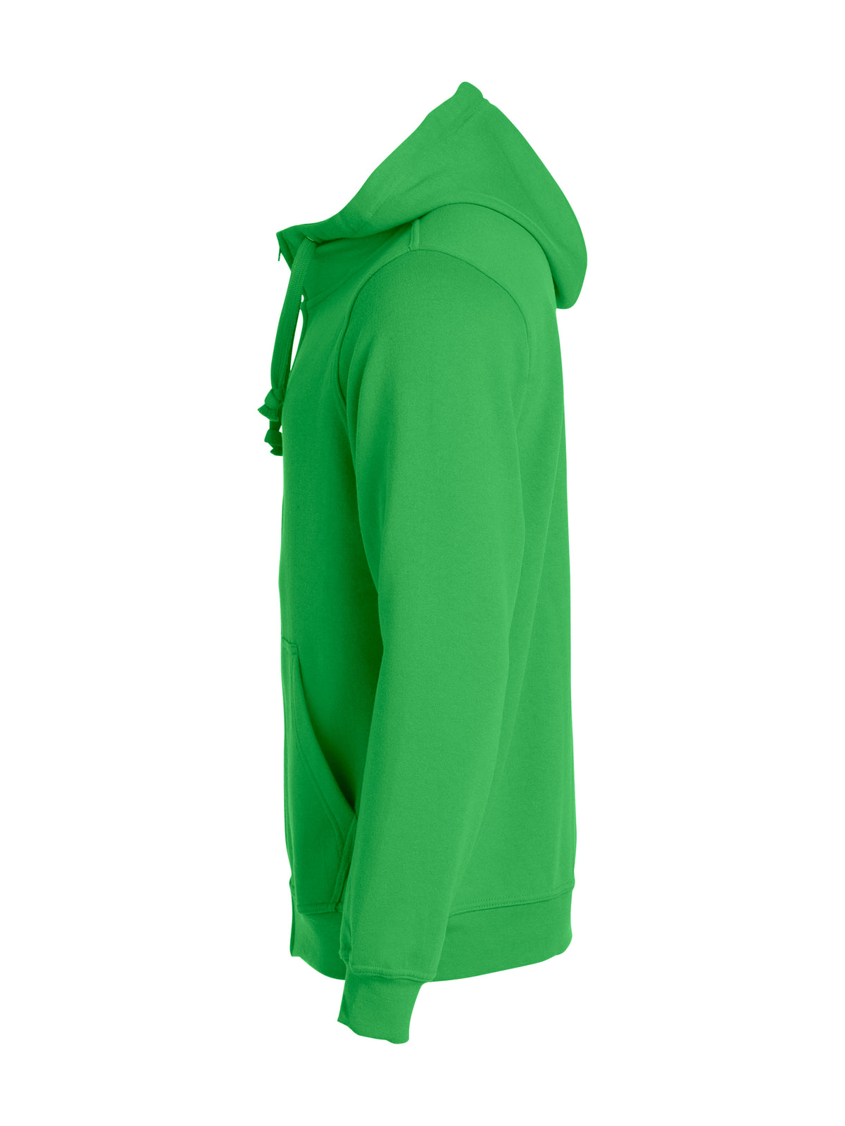 Clique Basic Hoody Full Zip – Eplegrønn – venstre side