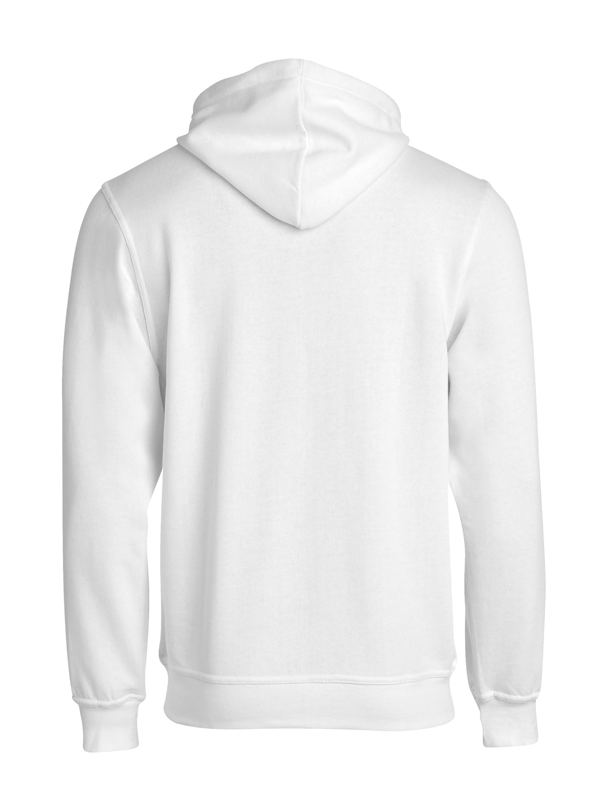 Clique Basic Hoody Full Zip – Hvit – bakside