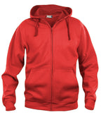 Clique Basic Hoody Full Zip – Rød – produktbilde