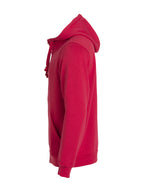 Clique Basic Hoody Full Zip – Rød – venstre side