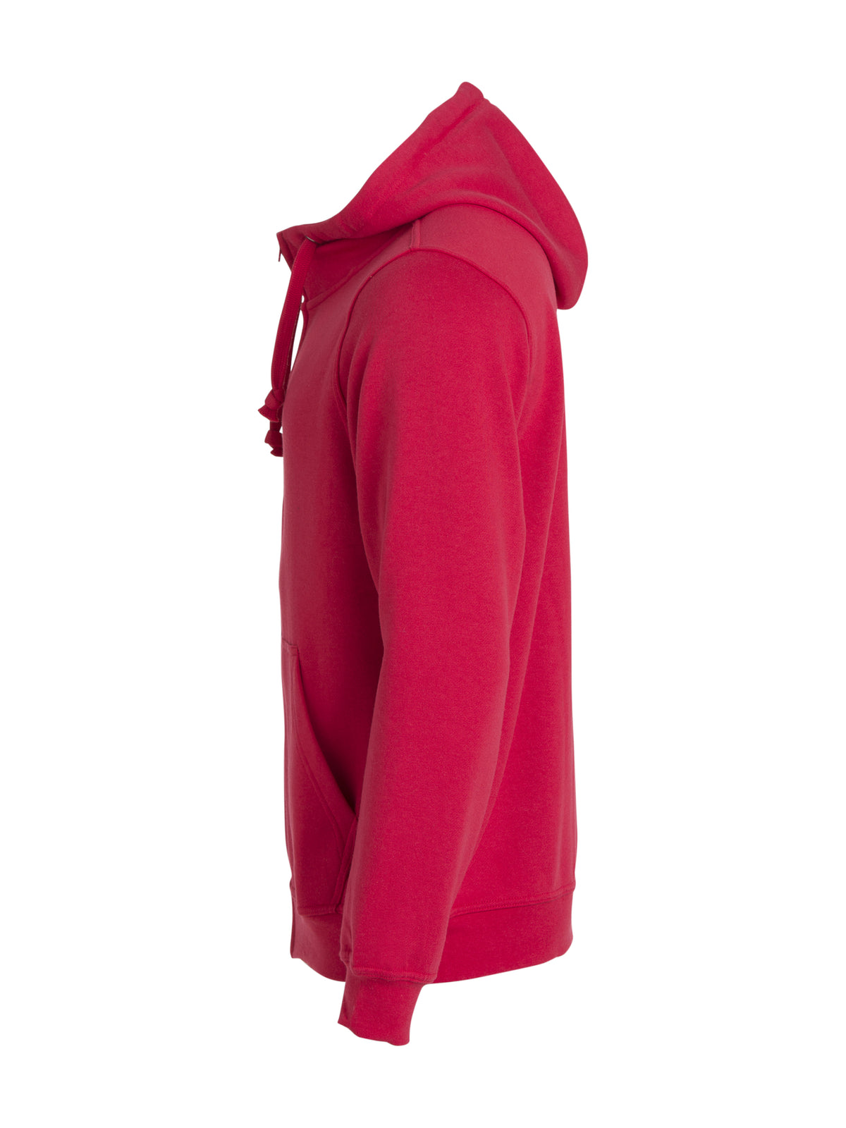 Clique Basic Hoody Full Zip – Rød – venstre side