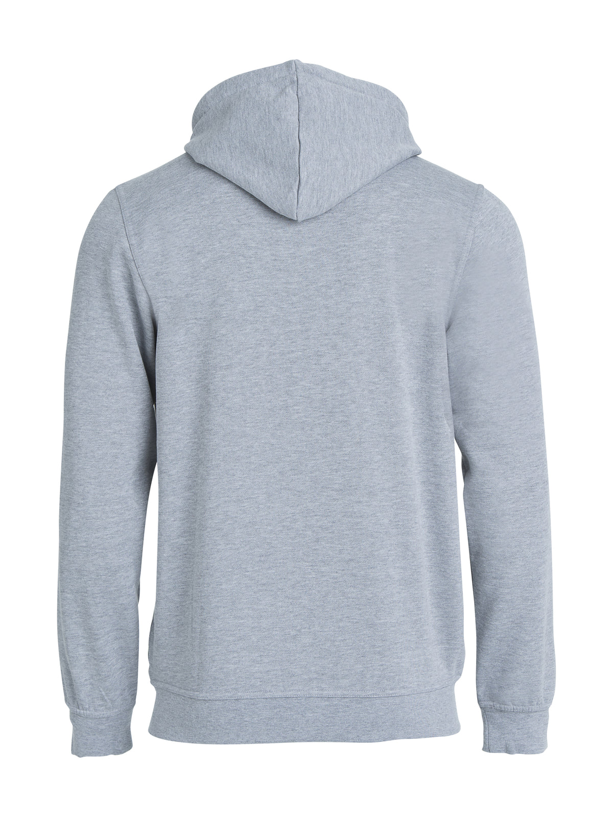 Clique Basic Hoody Full Zip – Gråmelert – bakside