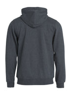 Clique Basic Hoody Full Zip – Antrasittmelert – bakside