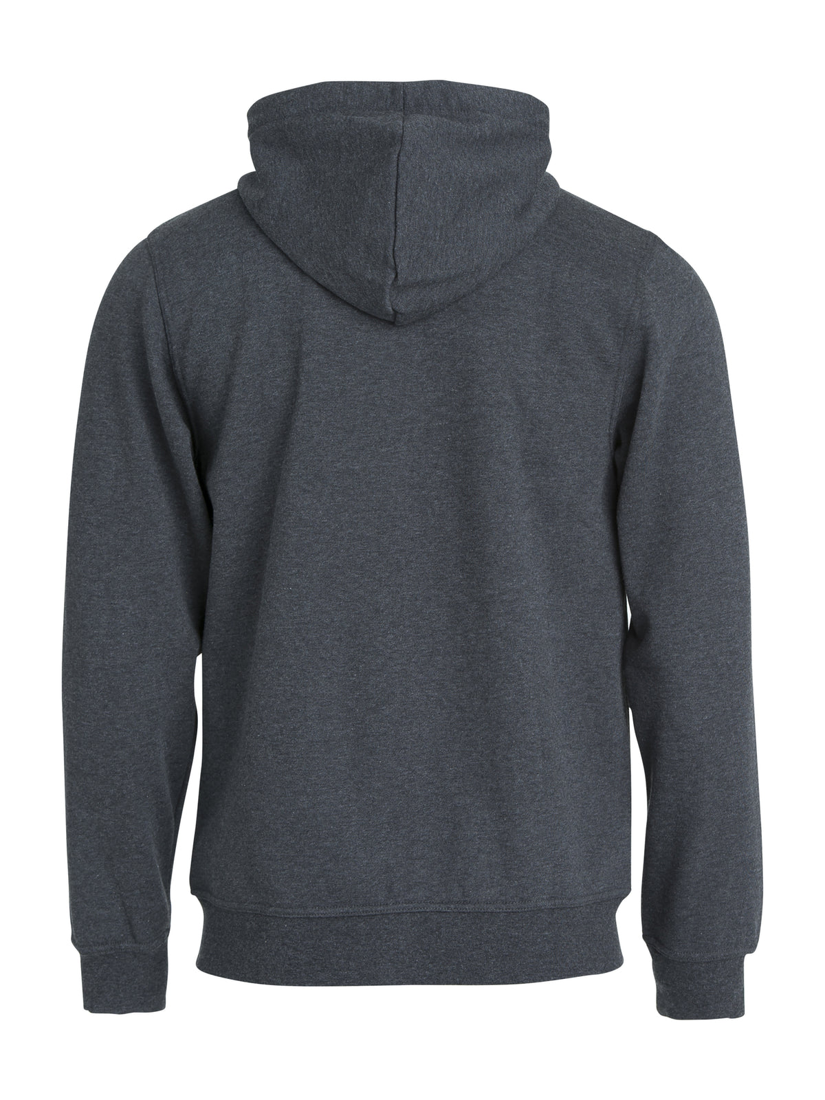 Clique Basic Hoody Full Zip – Antrasittmelert – bakside
