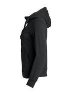 Clique Basic Hoody Full Zip – dame – Svart – venstre side