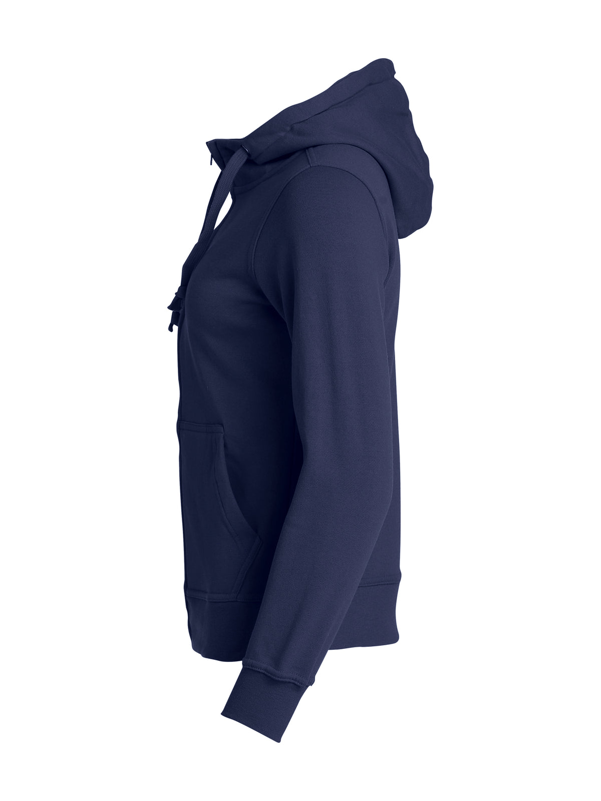 Clique Basic Hoody Full Zip – dame – Mørk marineblå – venstre side