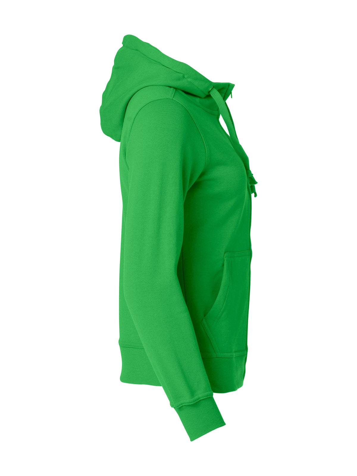 Clique Basic Hoody Full Zip – dame – Eplegrønn – høyre side