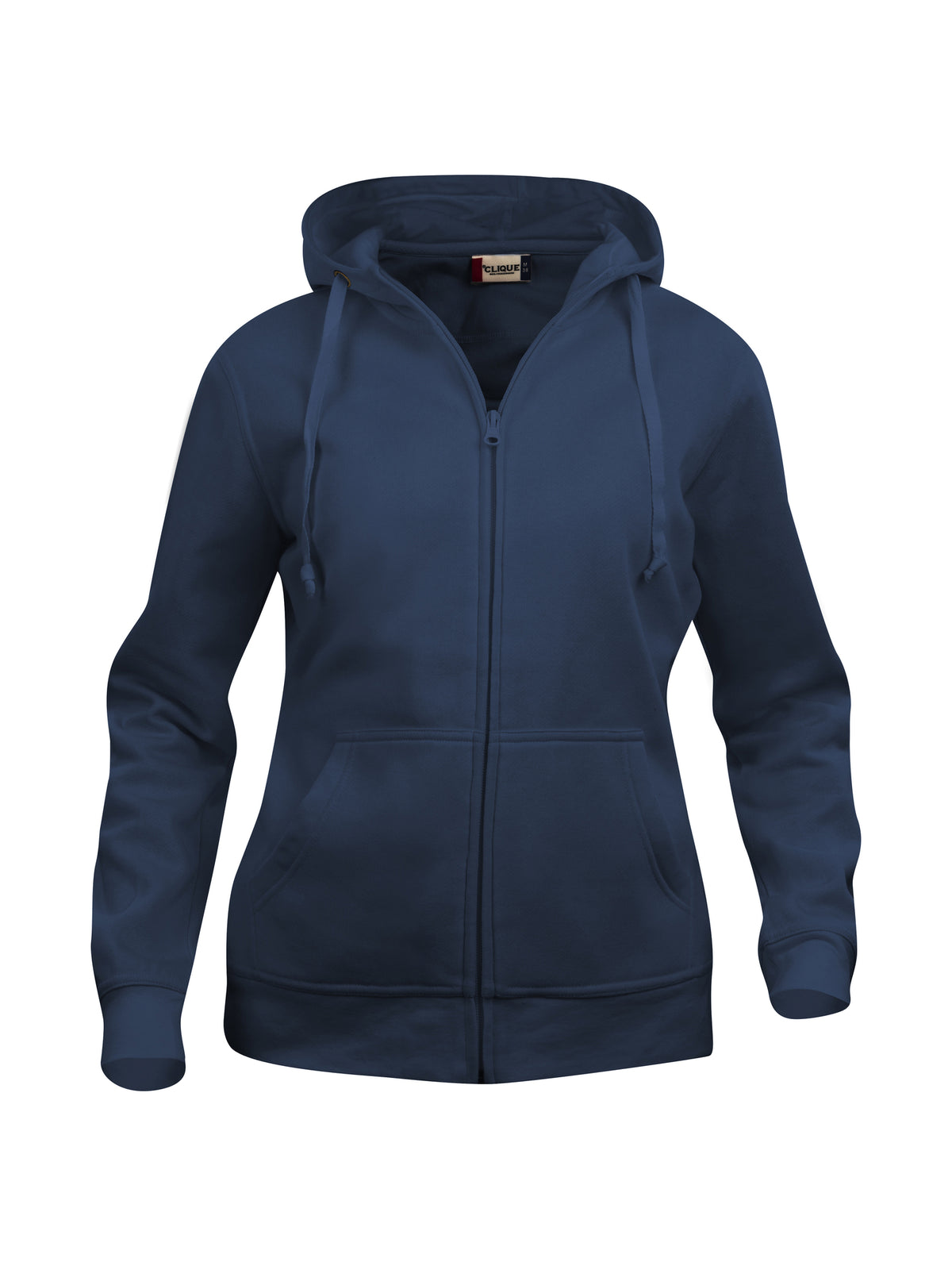 Clique Basic Hoody Full Zip – dame – Mørk marineblå – forside