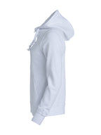 Clique Basic Hoody Full Zip – dame – Hvit – venstre side