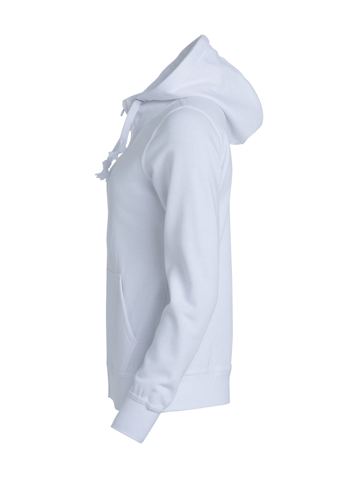 Clique Basic Hoody Full Zip – dame – Hvit – venstre side