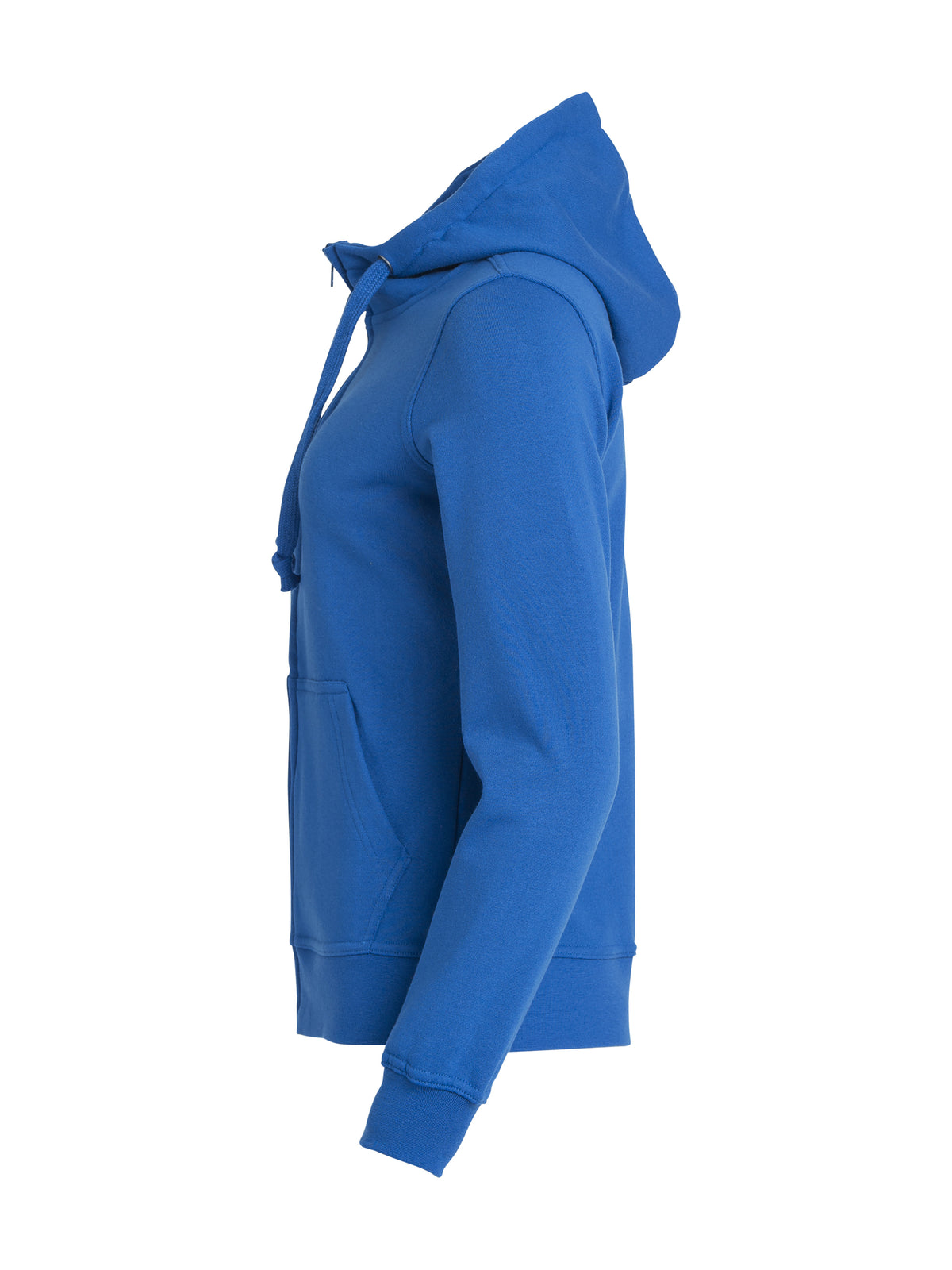 Clique Basic Hoody Full Zip – dame – Kongeblå – venstre side