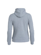 Clique Basic Hoody Full Zip – dame – Gråmelert – bakside