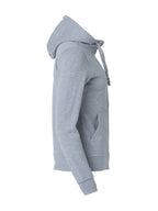 Clique Basic Hoody Full Zip – dame – Gråmelert – høyre side