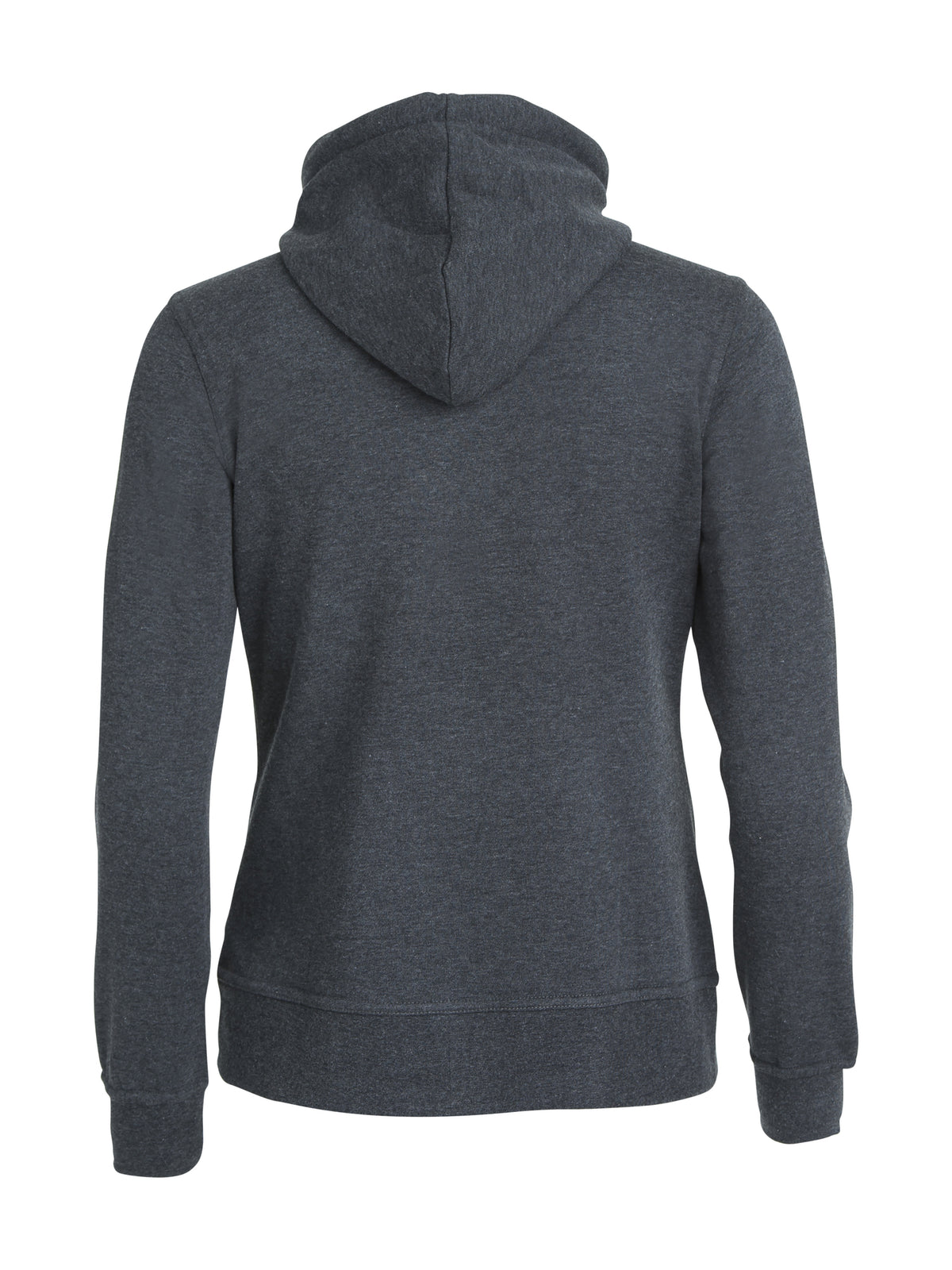 Clique Basic Hoody Full Zip – dame – Antrasittmelert – bakside