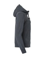 Clique Basic Hoody Full Zip – dame – Antrasittmelert – høyre side