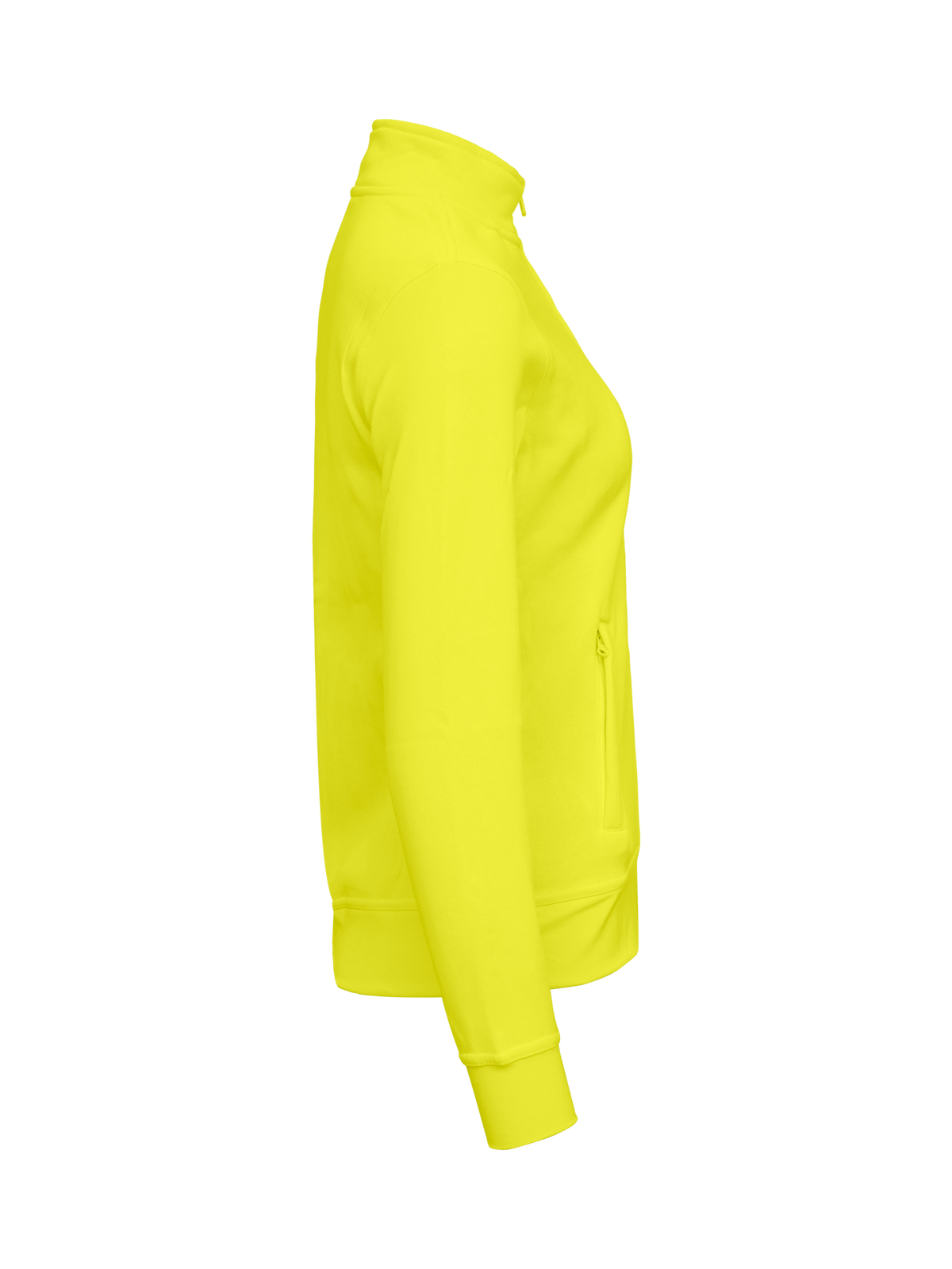 Clique Basic Cardigan – dame – Signalgul – høyre side