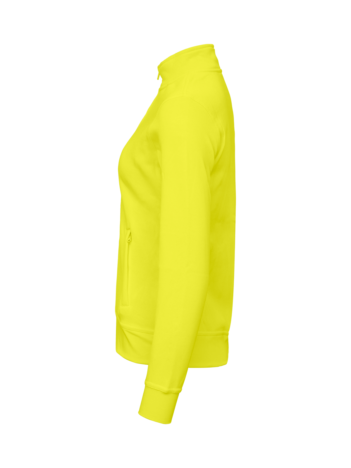 Clique Basic Cardigan – dame – Signalgul – venstre side