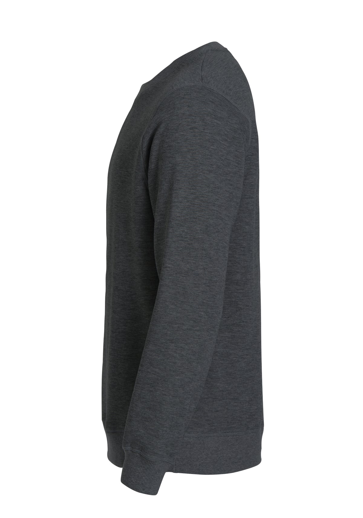 Clique Classic Roundneck – Antrasittmelert – venstre side