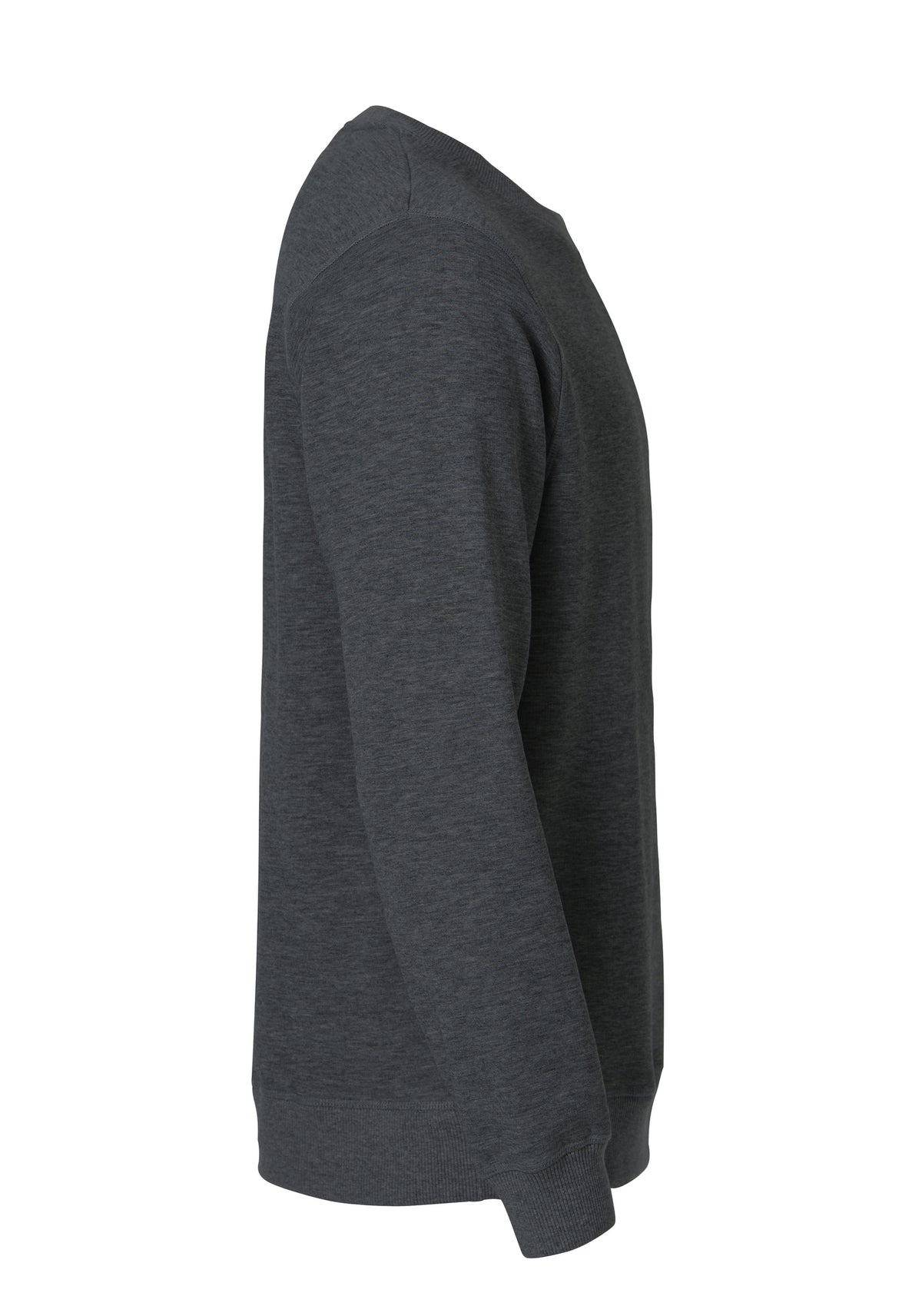 Clique Classic Roundneck – Antrasittmelert – høyre side