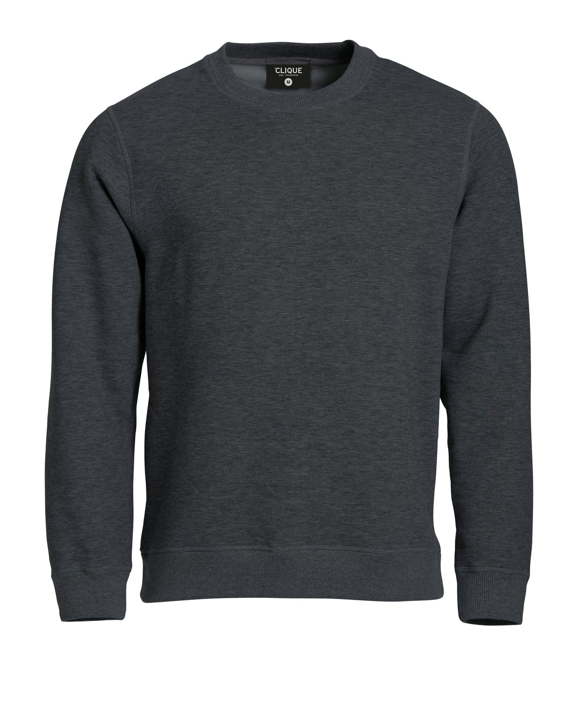 Clique Classic Roundneck – Antrasittmelert – forside