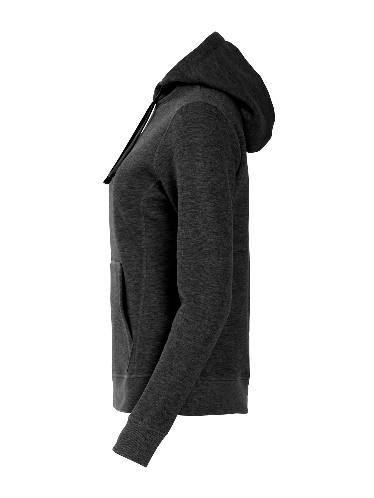 Clique Classic Hoody – dame – Antrasittmelert – venstre side