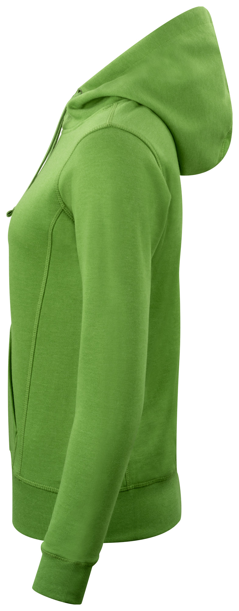 Clique Classic Hoody – dame – Grønnmelert – venstre side