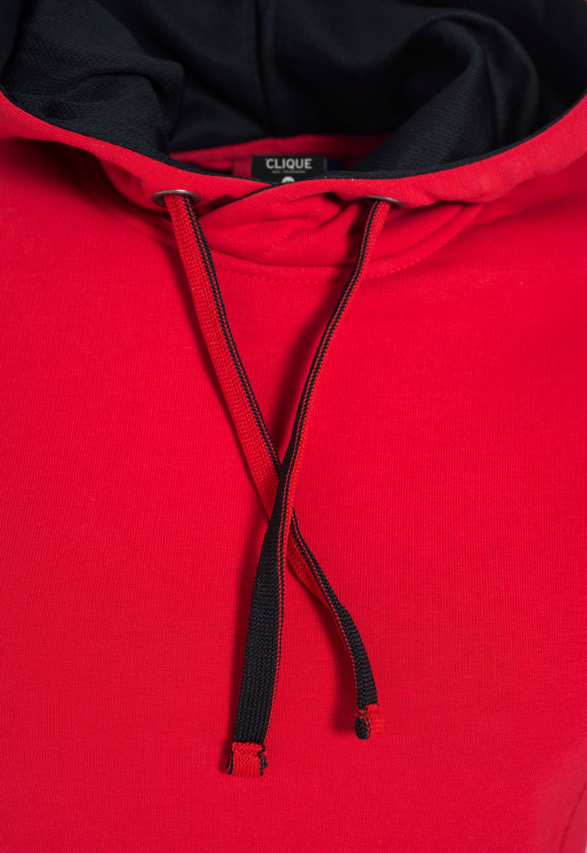 Clique Classic Hoody – dame – Rød – detalj
