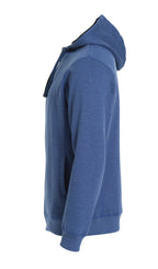 Clique Classic Hoody Full Zip – Blåmelert – venstre side