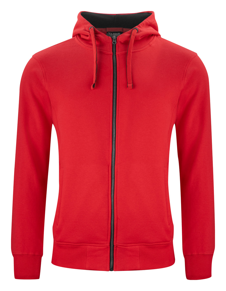 Clique Classic Hoody Full Zip – Rød – forside