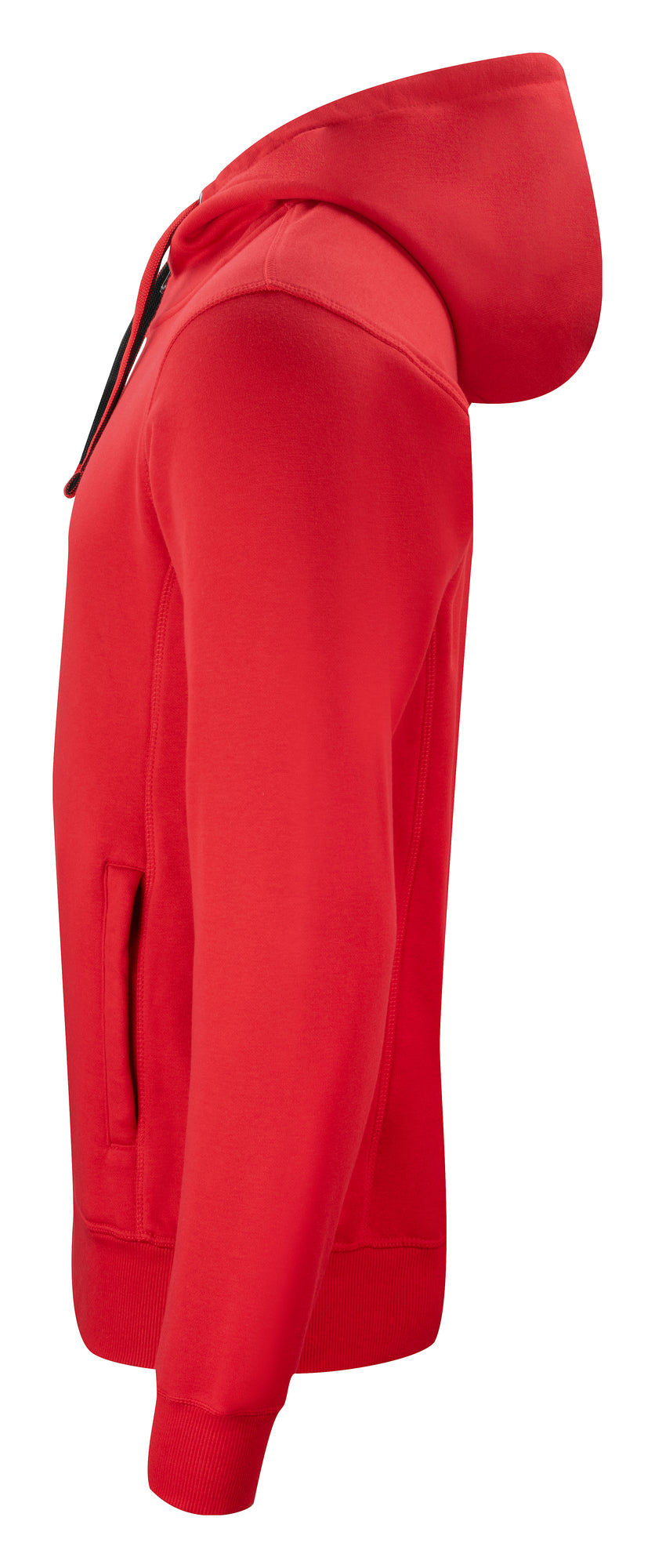 Clique Classic Hoody Full Zip – Rød – venstre side