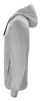 Clique Classic Hoody Full Zip – Gråmelert – venstre side