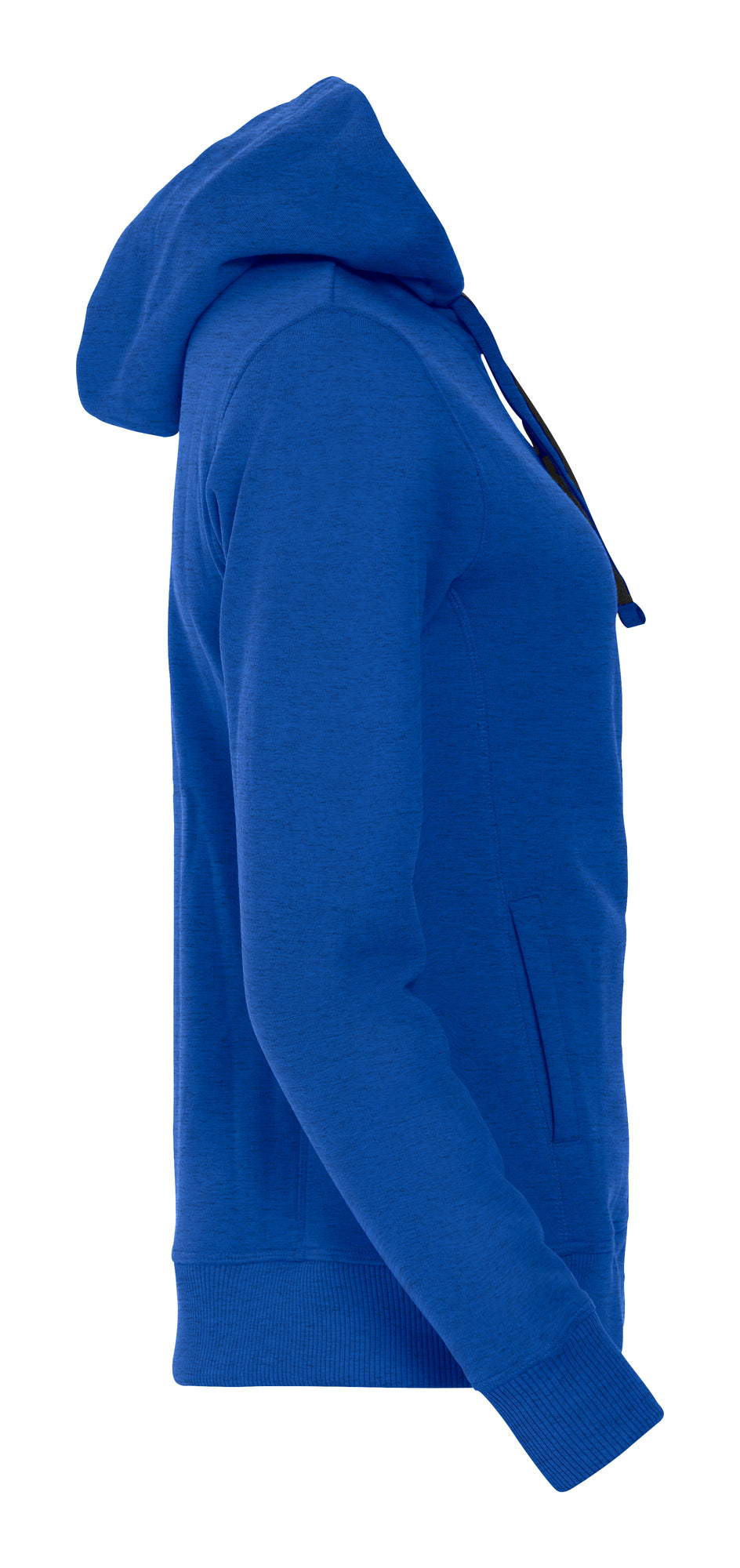 Clique Classic Hoody Full Zip – dame – Blåmelert – høyre side