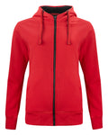 Clique Classic Hoody Full Zip – dame – Rød – forside