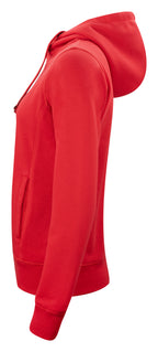 Clique Classic Hoody Full Zip – dame – Rød – venstre side
