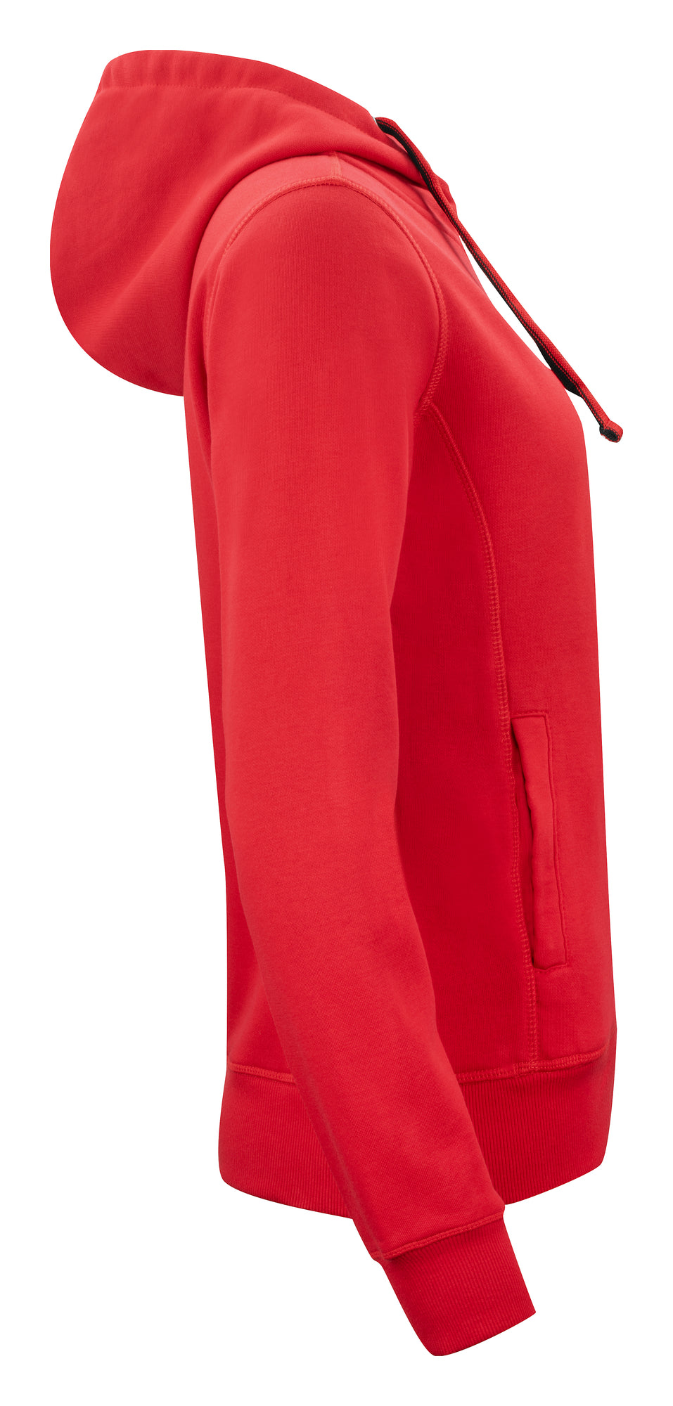 Clique Classic Hoody Full Zip – dame – Rød – høyre side