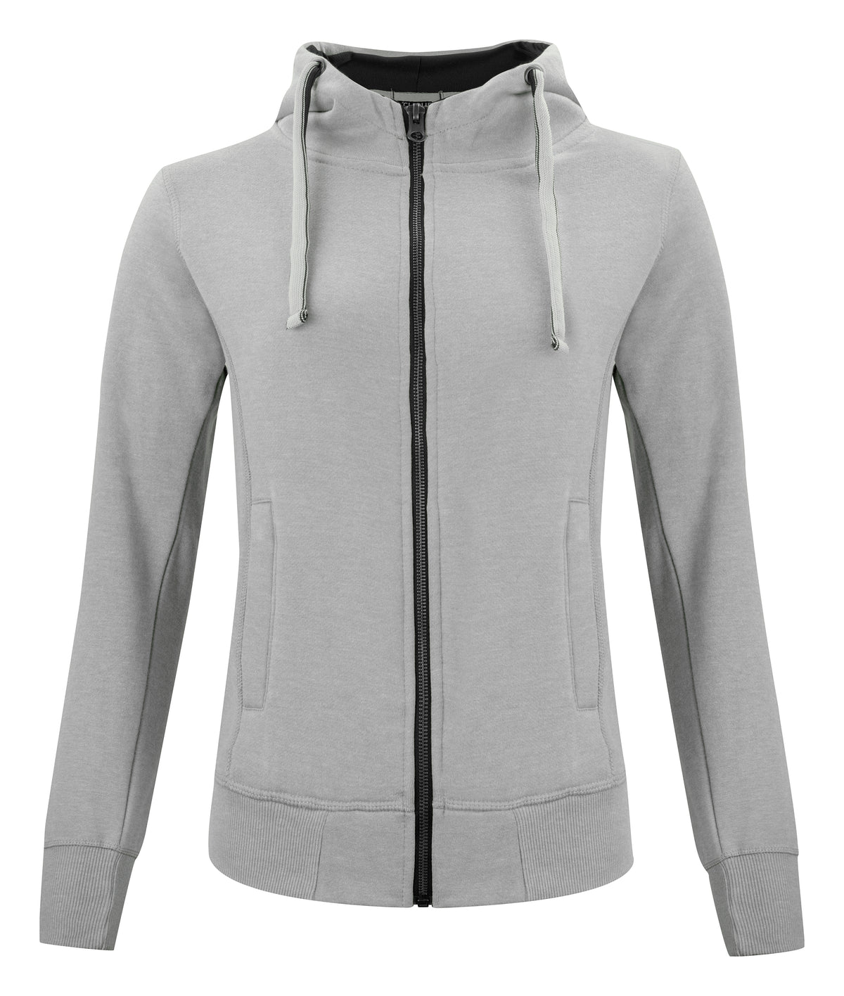 Clique Classic Hoody Full Zip – dame – Gråmelert – forside