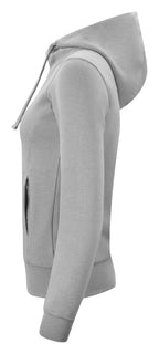 Clique Classic Hoody Full Zip – dame – Gråmelert – venstre side