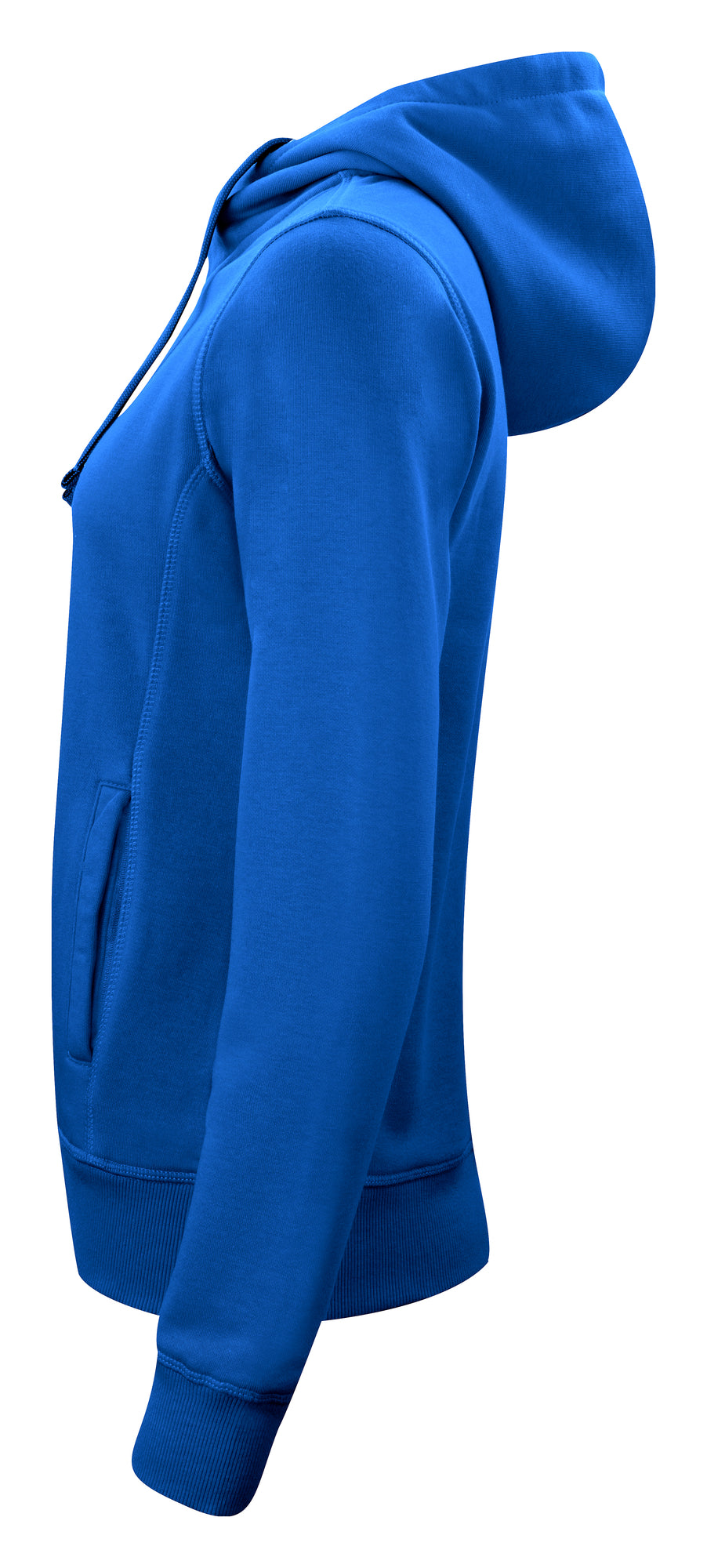 Clique Classic Hoody Full Zip – dame – Kongeblå – venstre side